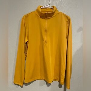 Lou & Grey Mustard Yellow Quarter Zip Top